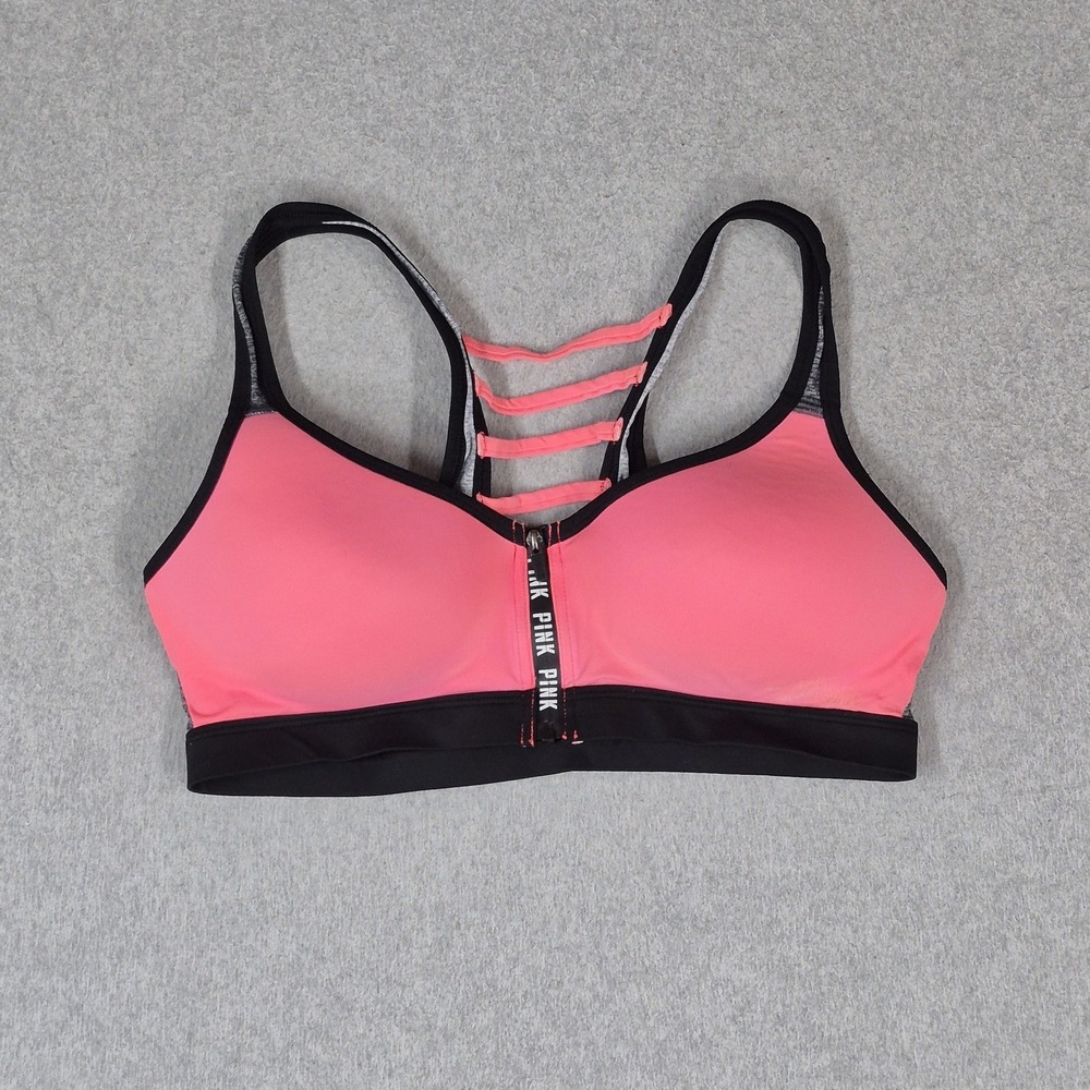 PINK Victoria Secret Women Bra Medium Ultimate Front Closure Lightly Lined READ